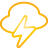yellow, weather, Basic, thunder Black icon