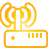 Basic, wireless, router, yellow Icon