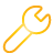 Wrench, yellow, Basic Icon