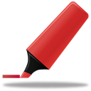 red, highlightmarker Icon
