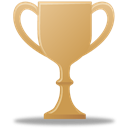 award, bronze, trophy Black icon