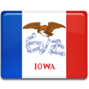 iowa, flag Crimson icon