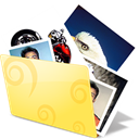 photos, Pictures, Folder Khaki icon