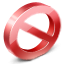 Banned, sign Firebrick icon