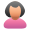 user, woman PaleVioletRed icon