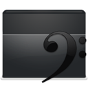 Folder, music DarkSlateGray icon