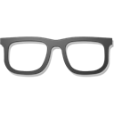 hipster, Glasses Black icon