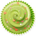 green, cupcake, cake, muffin DarkKhaki icon