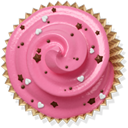 cake, pink, muffin, cupcake PaleVioletRed icon