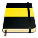 Moleskine, yellow Black icon
