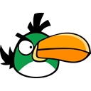 green bird, Angry birds Black icon
