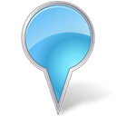 marker, base, Map, Azure, Bubble Black icon