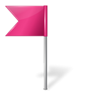 Map, base, Left, marker, flag, pink, creative Black icon