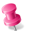 marker, push, pin, Map, Left, base, pink Black icon