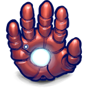 Hand, ironman Black icon