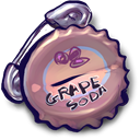 pin, with, grape, soda, safety Black icon