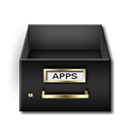 Applications, Drawer Black icon