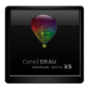 Draw, Corel Black icon