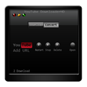 youtube, Downloader Black icon