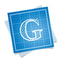 google, Blueprint, Social Black icon