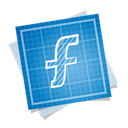 F, Blueprint, Social Black icon