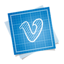 Blueprint, Vimeo, Social Black icon