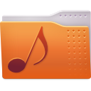 Folder, sounds Chocolate icon