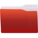red, Folder Brown icon