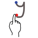 uppercase, stroke, y, Letter, Gestureworks Black icon