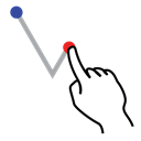 tick, stroke, shape, Left, Gestureworks Black icon