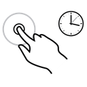 One, Gestureworks, Finger, Hold Black icon