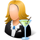 Bartender, Female Black icon
