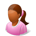 Female, Child Black icon
