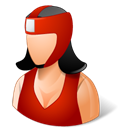 Female, boxer Black icon