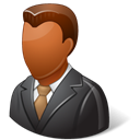 Dark, Client, male Black icon