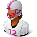 Female, footballplayer Black icon