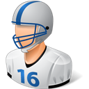 footballplayer, male Black icon
