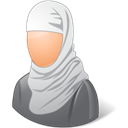 Female, muslim Black icon