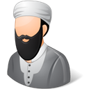 muslim, male Black icon