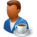 person, Coffee, male Black icon