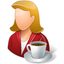 person, Coffee, Female Black icon