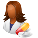 pharmacist, Dark, Female Black icon