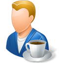 Coffee, male, person Black icon