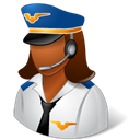 pilot, Female Black icon