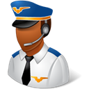 male, pilot Black icon
