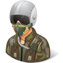 male, pilotmilitary Black icon