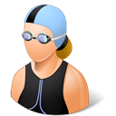 swimmer, Female Black icon
