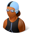 swimmer, Female Black icon