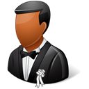 Dark, wedding, Bridegroom Black icon