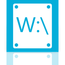 w, Mirror DarkTurquoise icon